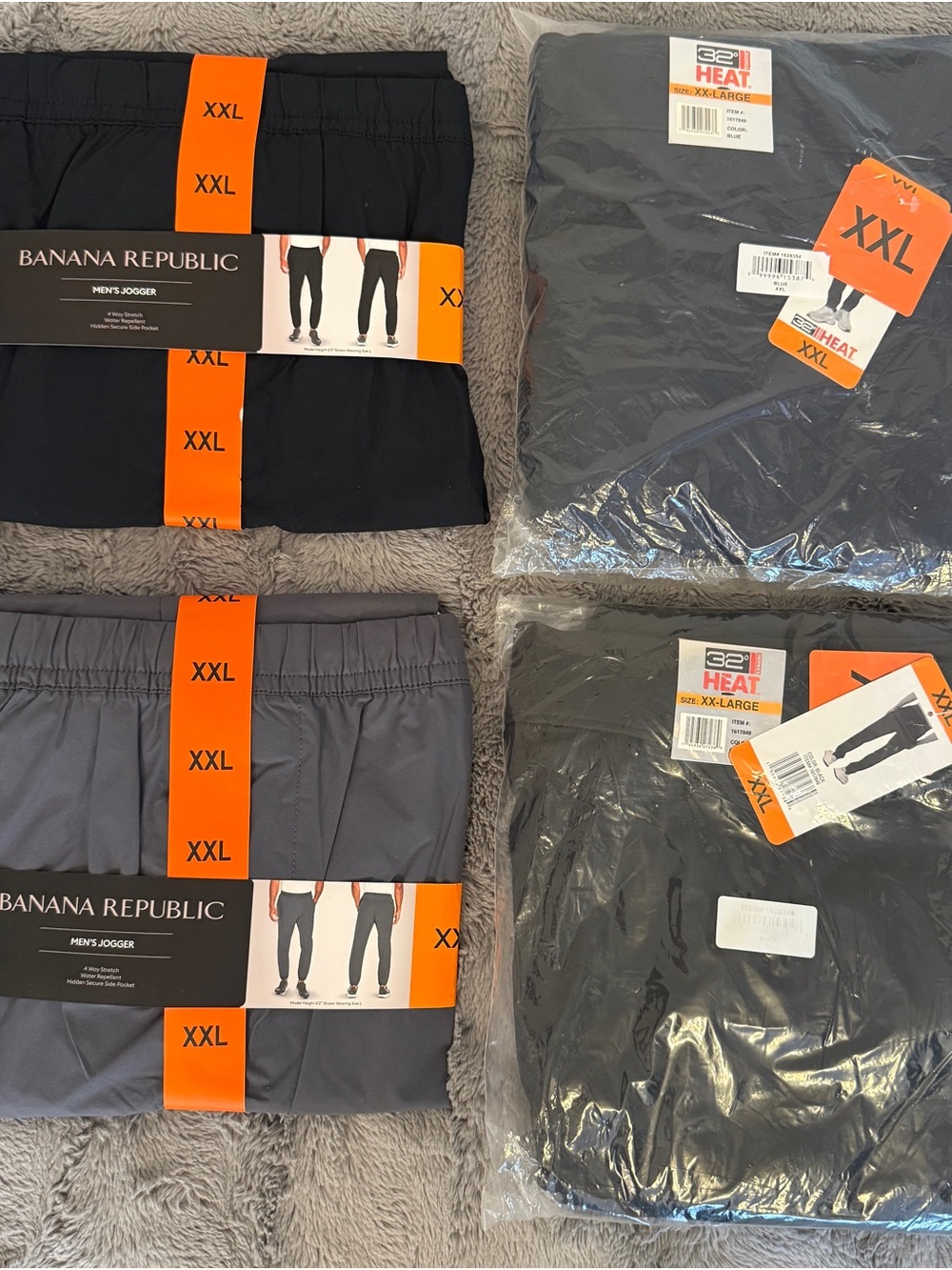 Men's Joggers NWT Lot XXL Banana Republic 32 Degrees Heat Lounge Pants 4pc
